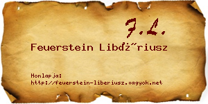 Feuerstein Libériusz névjegykártya